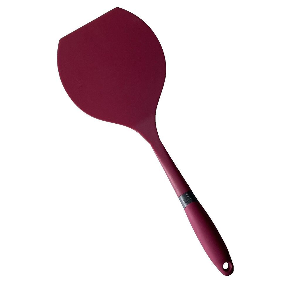 Core Kitchen Wide Pancake Flipper Spatula Red Plastic Rubber Handle Red Utensil